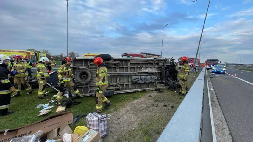 В Польше перевернулся автобус с украинцами 