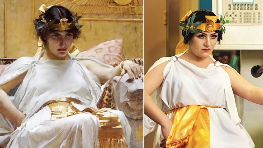 Фотофакт: працівниці заводу перевтілилися у героїнь відомих картин