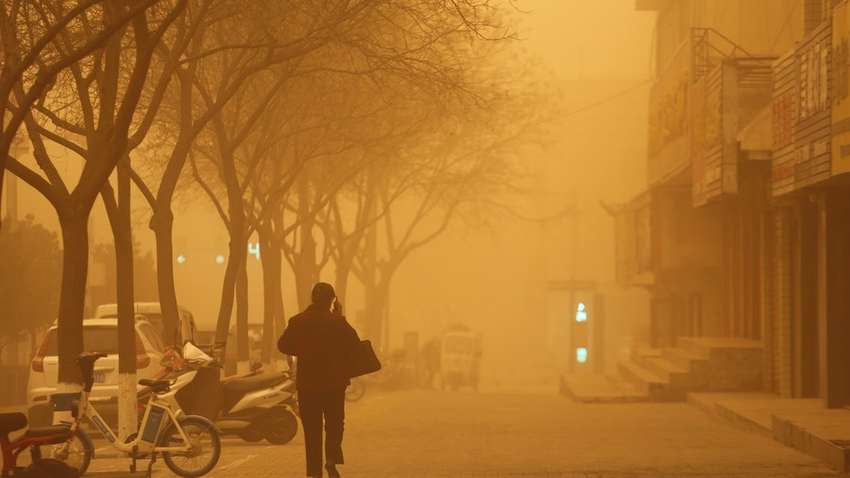 Китай накрыла песчаная буря