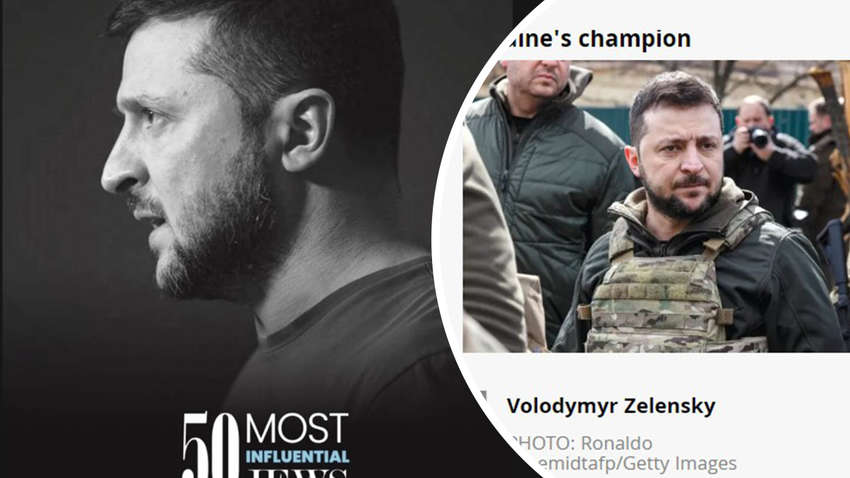 Зеленский занял первое место в рейтинге самых влиятельных евреев и попал на обложку журнала
