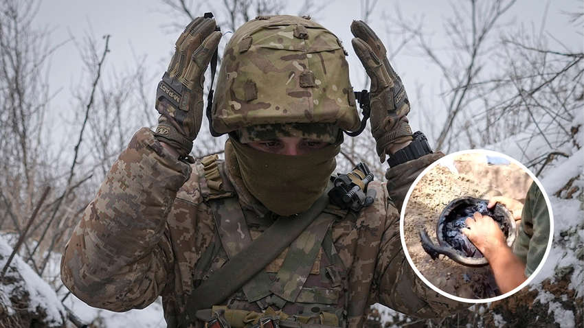 Українець розтрощив російську кевларову каску голими руками (Відео)