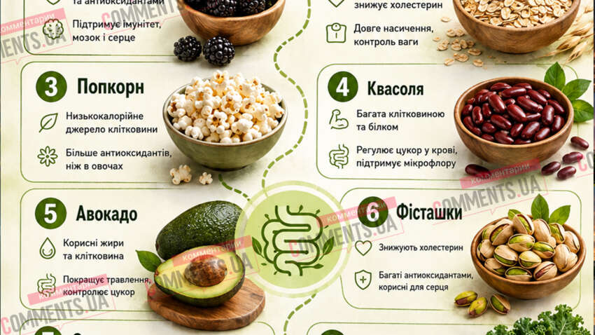 Забудьте про «чарівні» добавки: 10 звичайних продуктів, багатих на клітковину