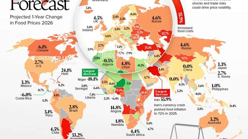 Украина среди лидеров: какие страны ощутят наибольший рост цен в 2026-м