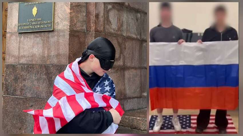 У Росії підлітків змусили ногами стати на прапор США: що відбувається