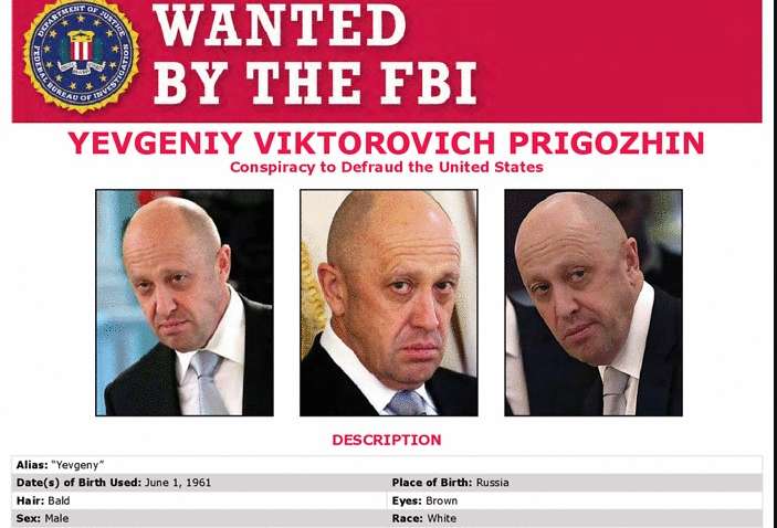 ФБР объявило в розыск руководителя ВПК Вагнера Евгения Пригожина. Сколько дают денег за "повара Путина" ФБР объявило в розыск руководителя ВПК Вагнера Евгения Пригожина. Сколько дают денег за "повара Путина"