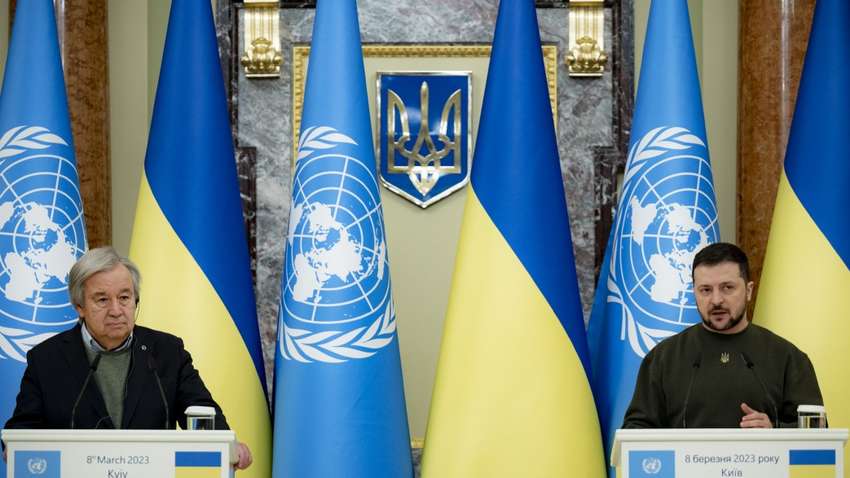 На речь Зеленского во время встречи с генсеком ООН оккупанты ответили ракетными ударами