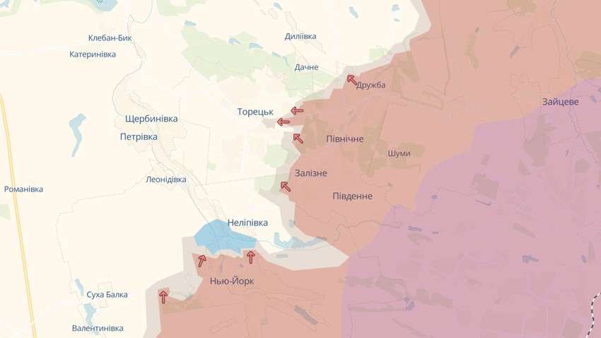 Оккупанты имеют продвижение на нескольких направлениях фронта: карта DeepState Оккупанты имеют продвижение на нескольких направлениях фронта: карта DeepState