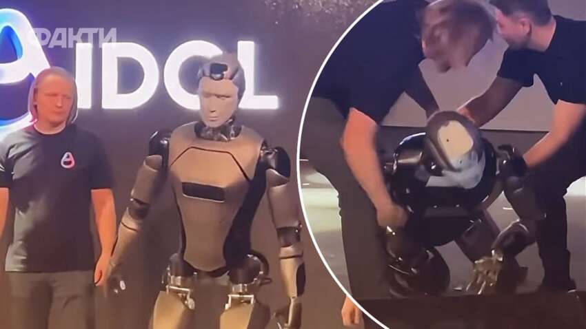 Копіює п’яних росіян – так само валяється: у Москві  на презентації впав перший робот зі штучним інтелектом