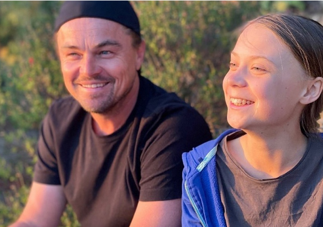 Леонардо Ді Капріо зустрівся з Гретою Тунберг