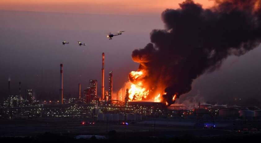 Россия содрогалась от взрывов: горел нефтеперерабатывающий завод и взорвана железная дорога
