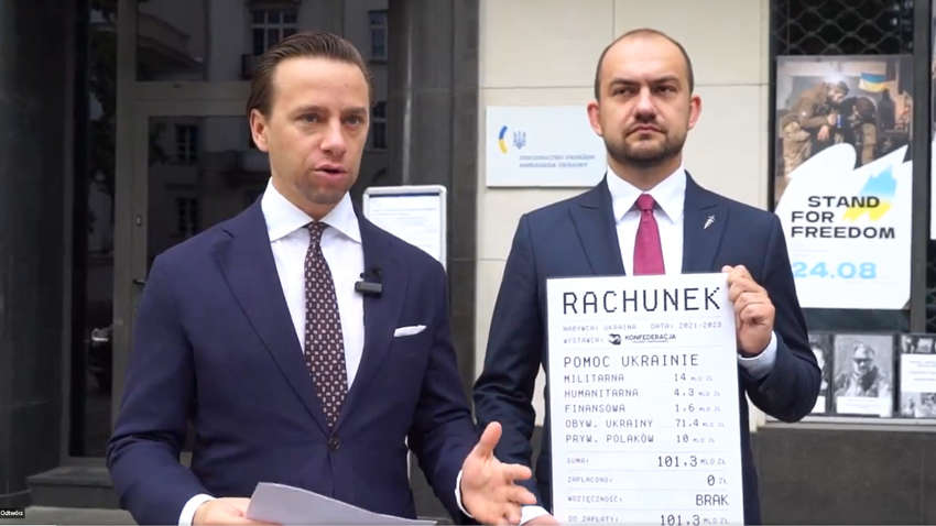 Польський депутат виставив Україні величезний рахунок за допомогу у війні Польський депутат виставив Україні величезний рахунок за допомогу у війні