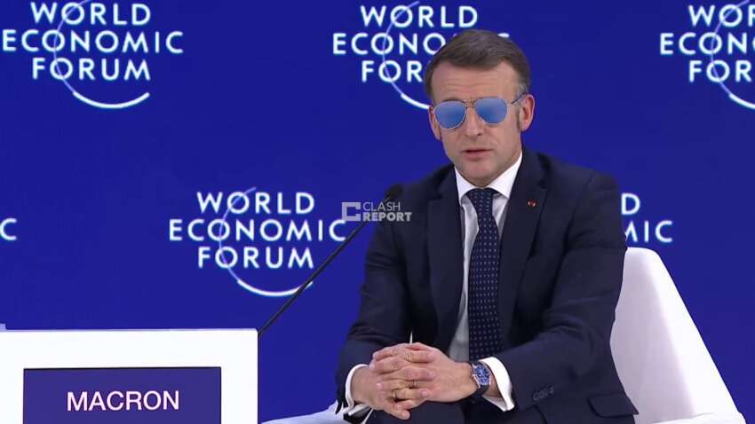 Макрон у Давосі з’явився у сонячних окулярах: що сталося