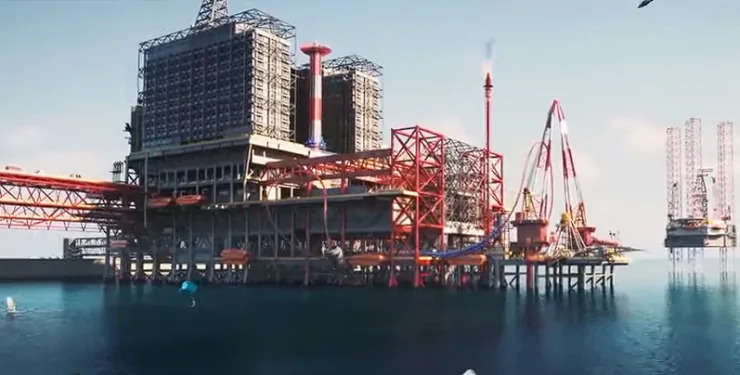 Первый в мире плавучий парк аттракционов: как он выглядит