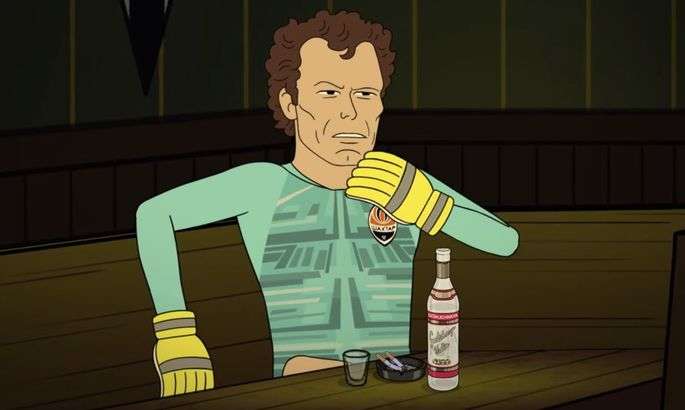 Андрій П'ятов з горілкою і сигаретами: американці створили мультфільм з воротарем збірної України у головній ролі