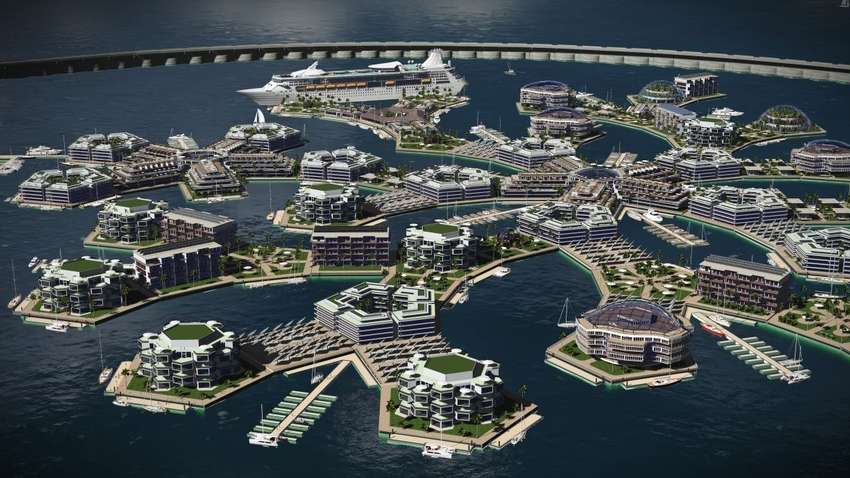 Как будет выглядеть первый город будущего на воде (видео)