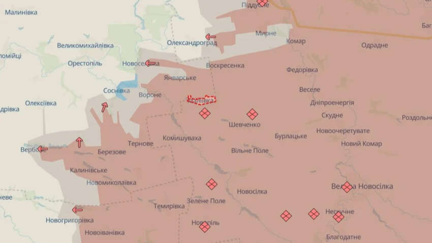 Прорыв на Днепропетровщину продолжается: в DeepState подтвердили новую оккупацию Прорыв на Днепропетровщину продолжается: в DeepState подтвердили новую оккупацию