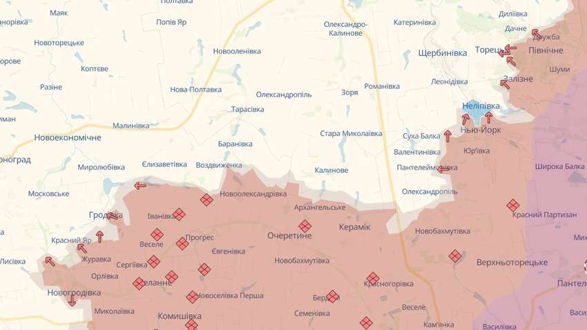 Російські війська мають успіх на фронті: мапа бойових дій Російські війська мають успіх на фронті: мапа бойових дій