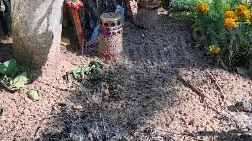 Второй раз подожгли могилу российского генерала: подробности  Второй раз подожгли могилу российского генерала: подробности