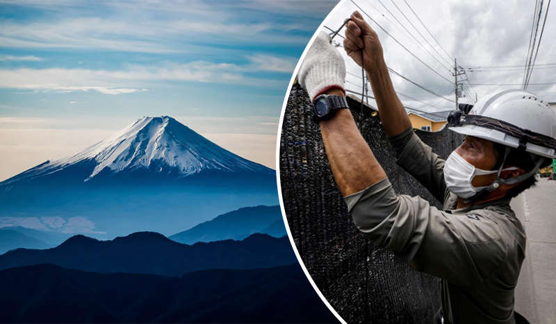 Японці закрили гору Фудзі чорним екраном: яка причина Японці закрили гору Фудзі чорним екраном: яка причина