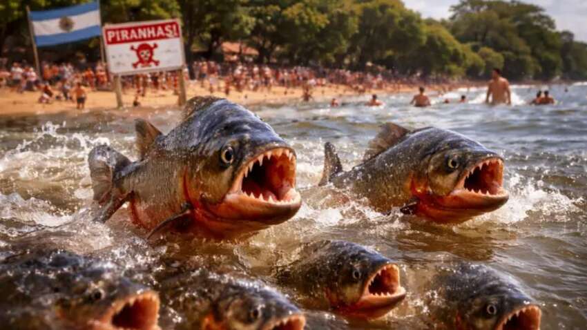 Более 40 пловцов получили ужасные травмы в результате массового нападения пираний