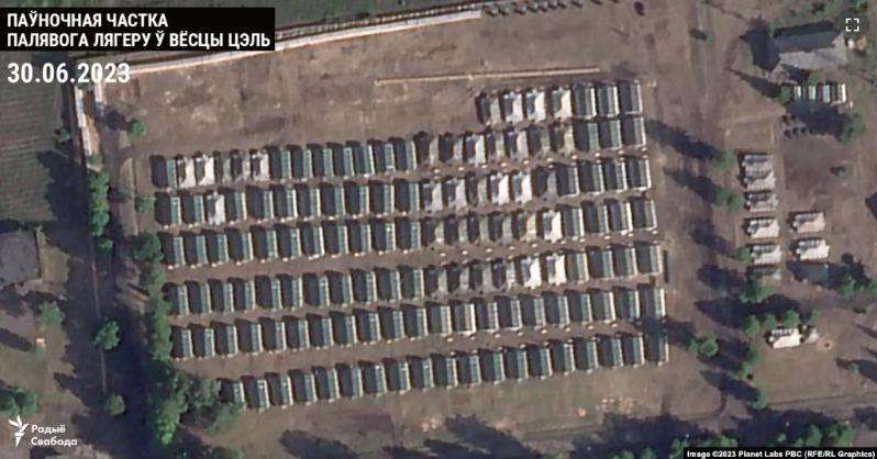 Опубликованы снимки лагеря вагнеровцев в Белоруси