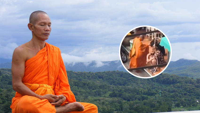 Тайський монах загадковим чином приборкав п'яного російського туриста (ВІДЕО)