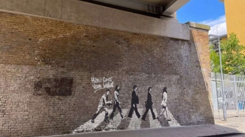 Ще один фейк про Зеленського: вигадане графіті з The Beatles у Лондоні Ще один фейк про Зеленського: вигадане графіті з The Beatles у Лондоні