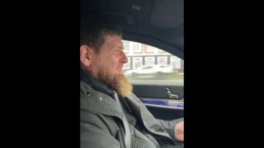 Кадыров записал видеообращение с машины о своем состоянии здоровья 