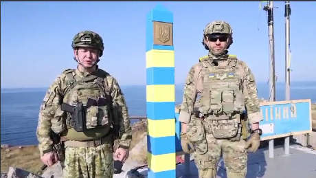 Украина установила пограничный знак на освобожденной от России земле