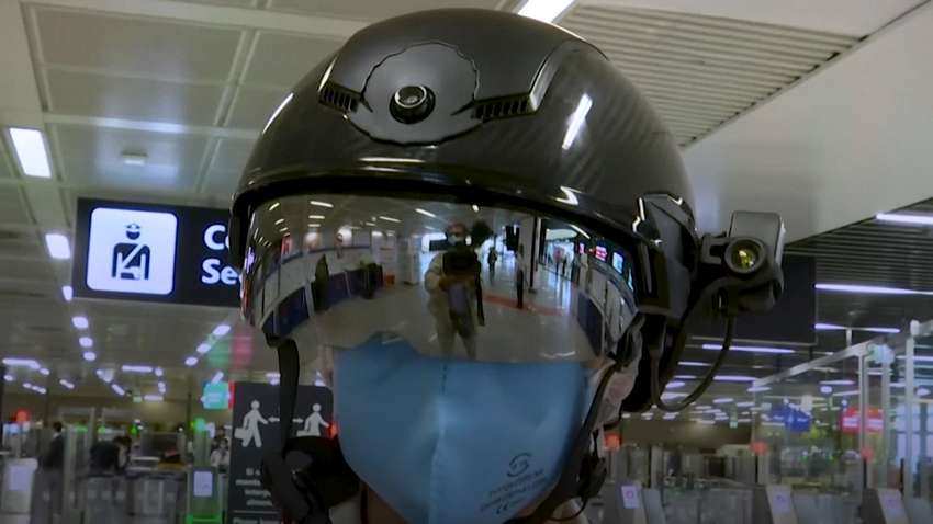 В Риме тестируют шлем с температурным сканером