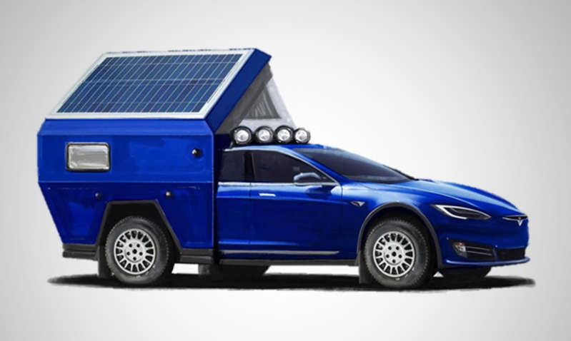 Изобретатель создал передвижной дом на базе Tesla