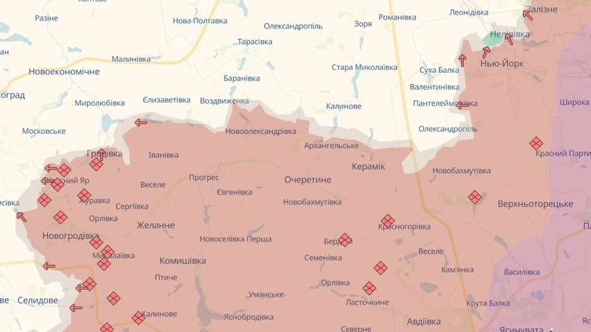 Окупанти мають просування на Донеччині: наскільки змінилася лінія фронту Окупанти мають просування на Донеччині: наскільки змінилася лінія фронту