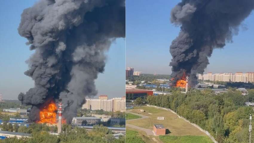 У россиян паника из-за масштабного пожара в Подмосковье (ВИДЕО)