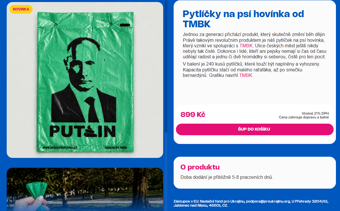В Чехии продают пакеты с портретом Путина для уборки за собаками - фото 2 В Чехии продают пакеты с портретом Путина для уборки за собаками - фото 2