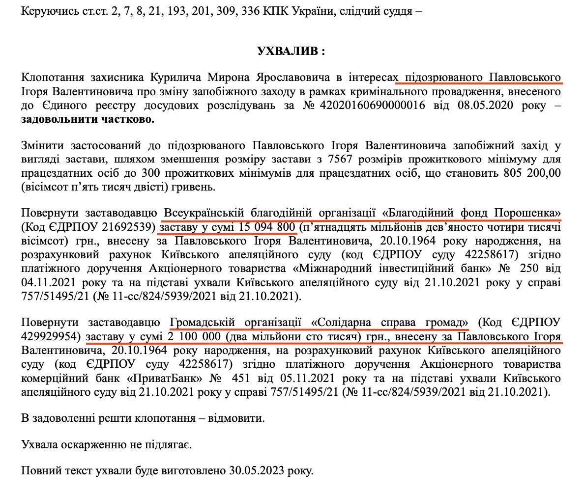 СМИ: Порошенко якобы потратил донаты украинцев на судебный залог для своего соратника Павловского  - фото 2