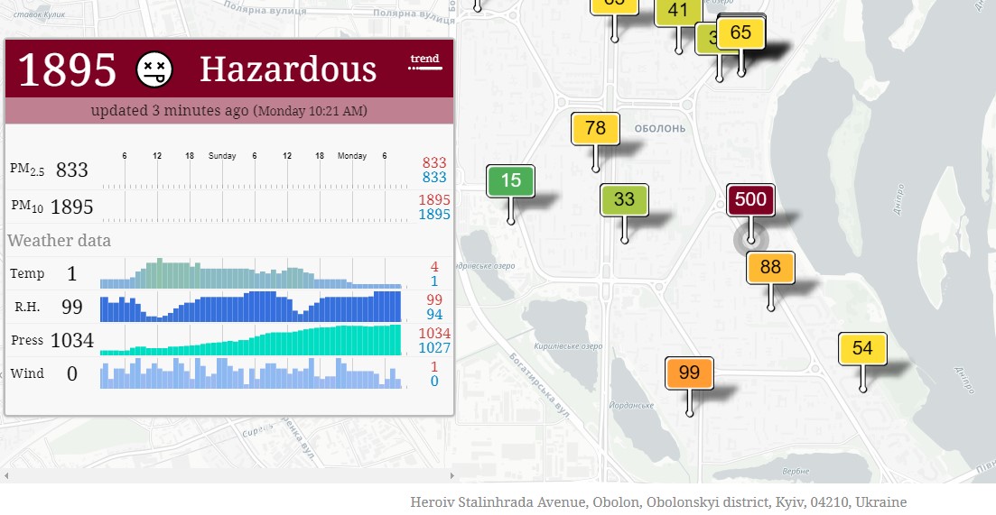 В яких районах Києва найбрудніше повітря - фото 3