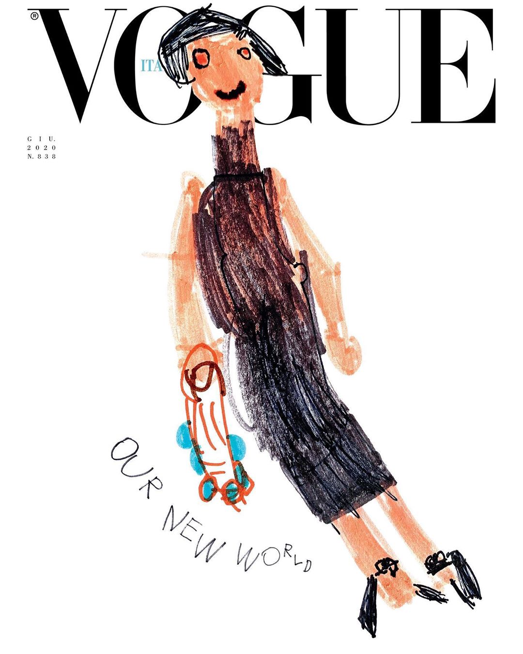 Обложку итальянского Vogue на тему карантина нарисовали дети - фото 4