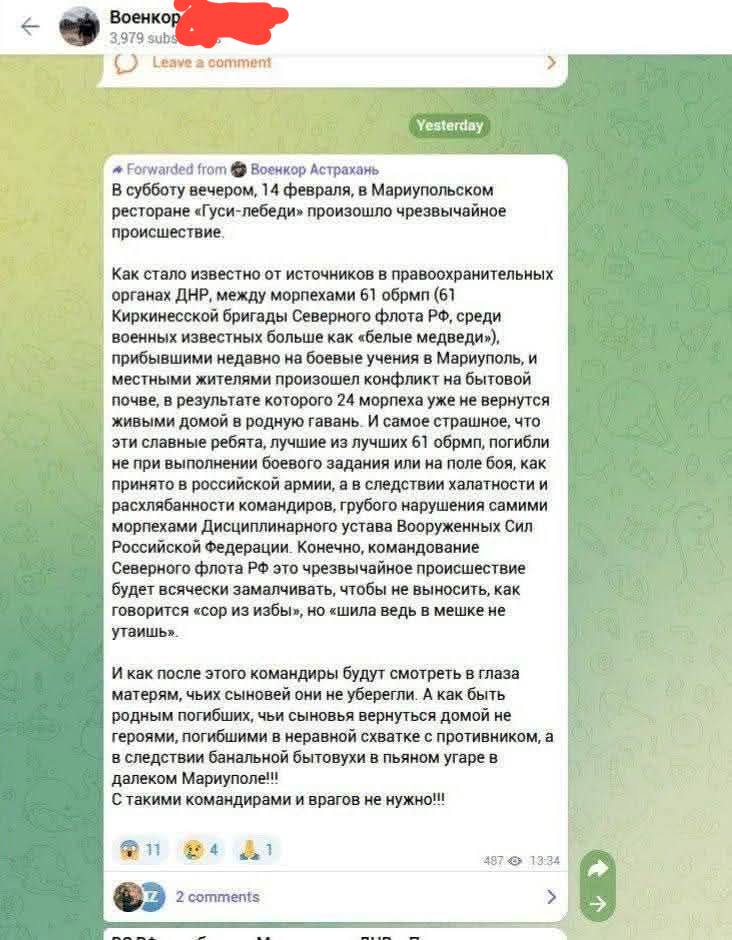 Різанина в окупації: що відомо про загибель 24 морпіхів РФ у маріупольському ресторані - фото 2