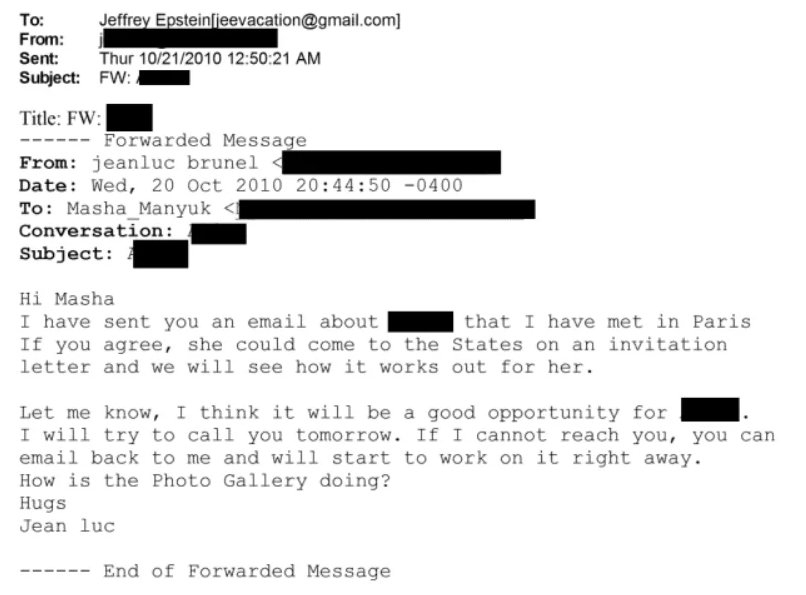 В скандальных файлах Эпштейна нашли переписку с украинским модельным агентством  - фото 2