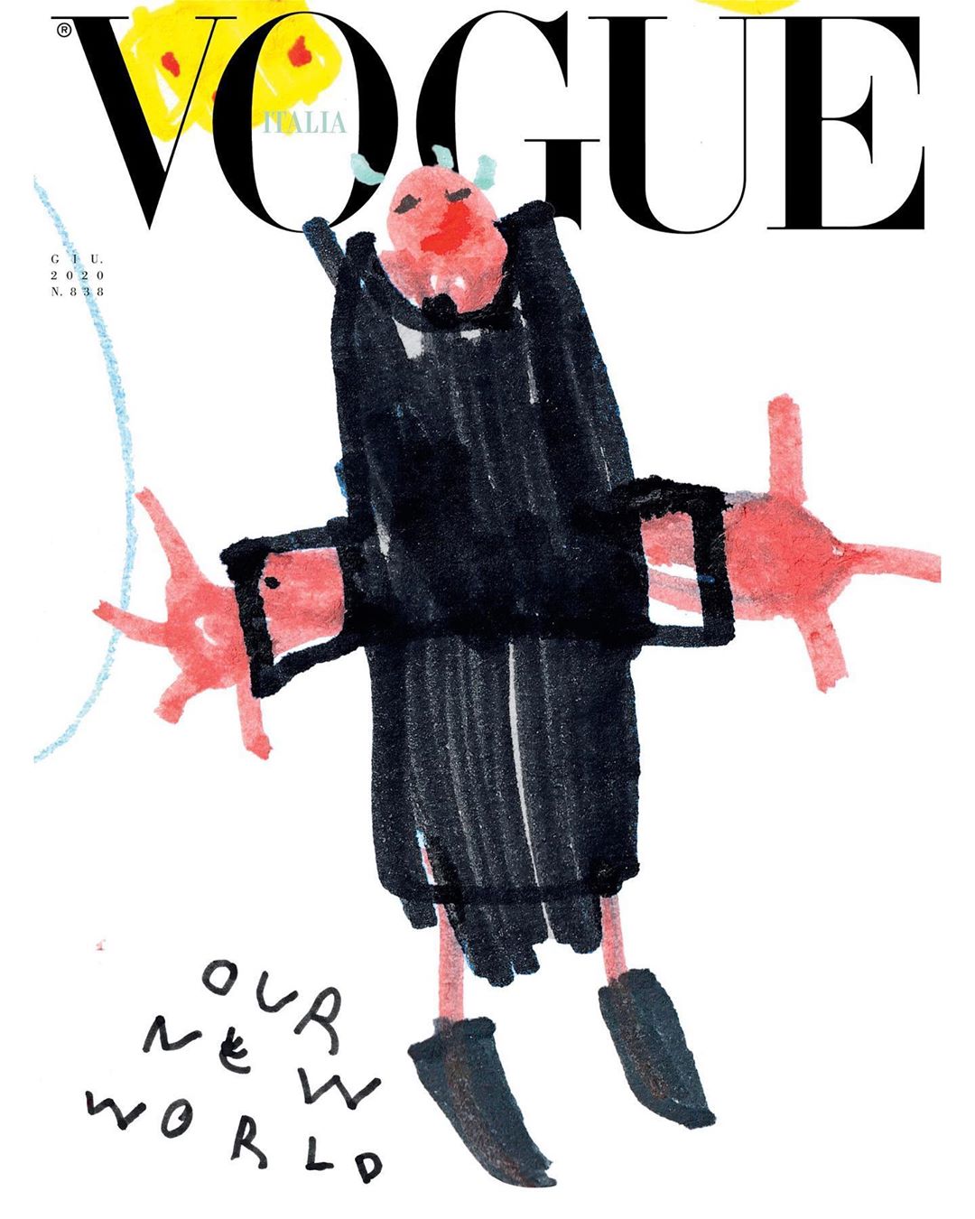 Обложку итальянского Vogue на тему карантина нарисовали дети - фото 2