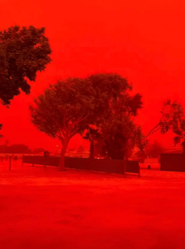 Австралию накрыло кроваво-красное небо перед циклоном Нарелл (ФОТО) - фото 2