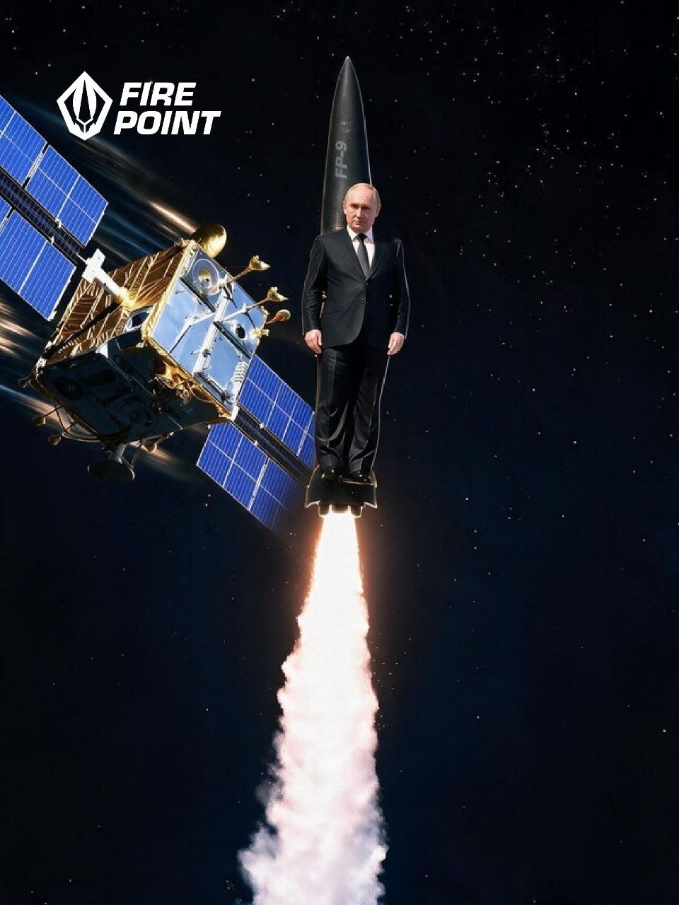 ”У всіх нас є мрія”: Fire Point ”запустила” Путіна в космос на балістичній ракеті (ФОТО) - фото 2 ”У всіх нас є мрія”: Fire Point ”запустила” Путіна в космос на балістичній ракеті (ФОТО) - фото 2