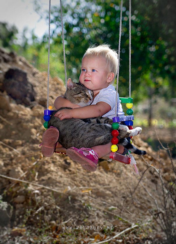 Двадцать фотографий, доказывающие, что ребёнку нужен кот - их очарование и теплота зашкаливает - фото 10