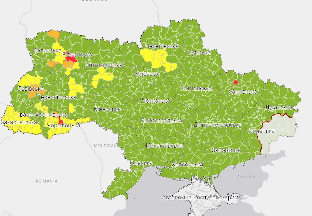 Новое разделение Украины из-за коронавируса: ”красная” зона разрастается (карта) - фото 2