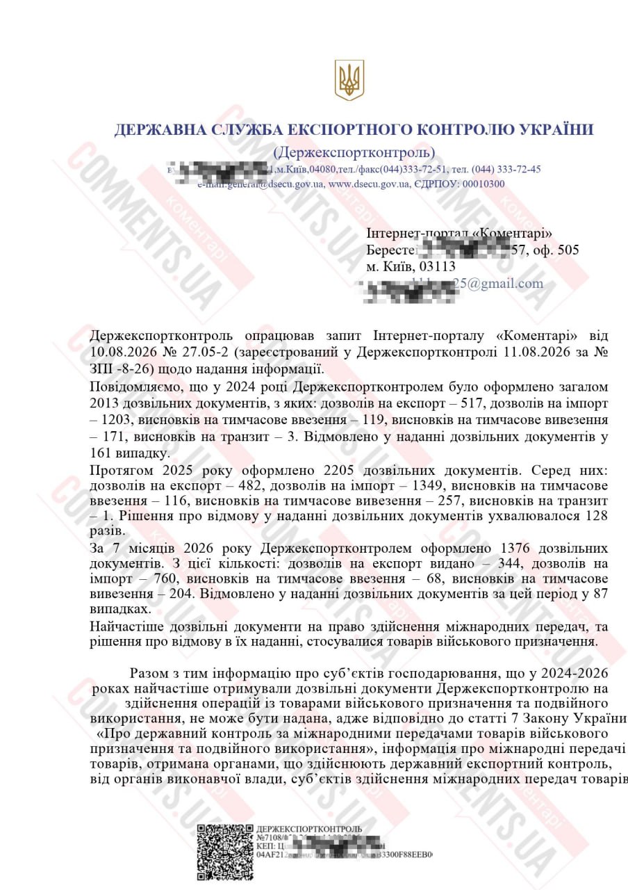 Тайны украинского экспорта: кому государство разрешило торговать военными товарами - фото 2 Тайны украинского экспорта: кому государство разрешило торговать военными товарами - фото 2