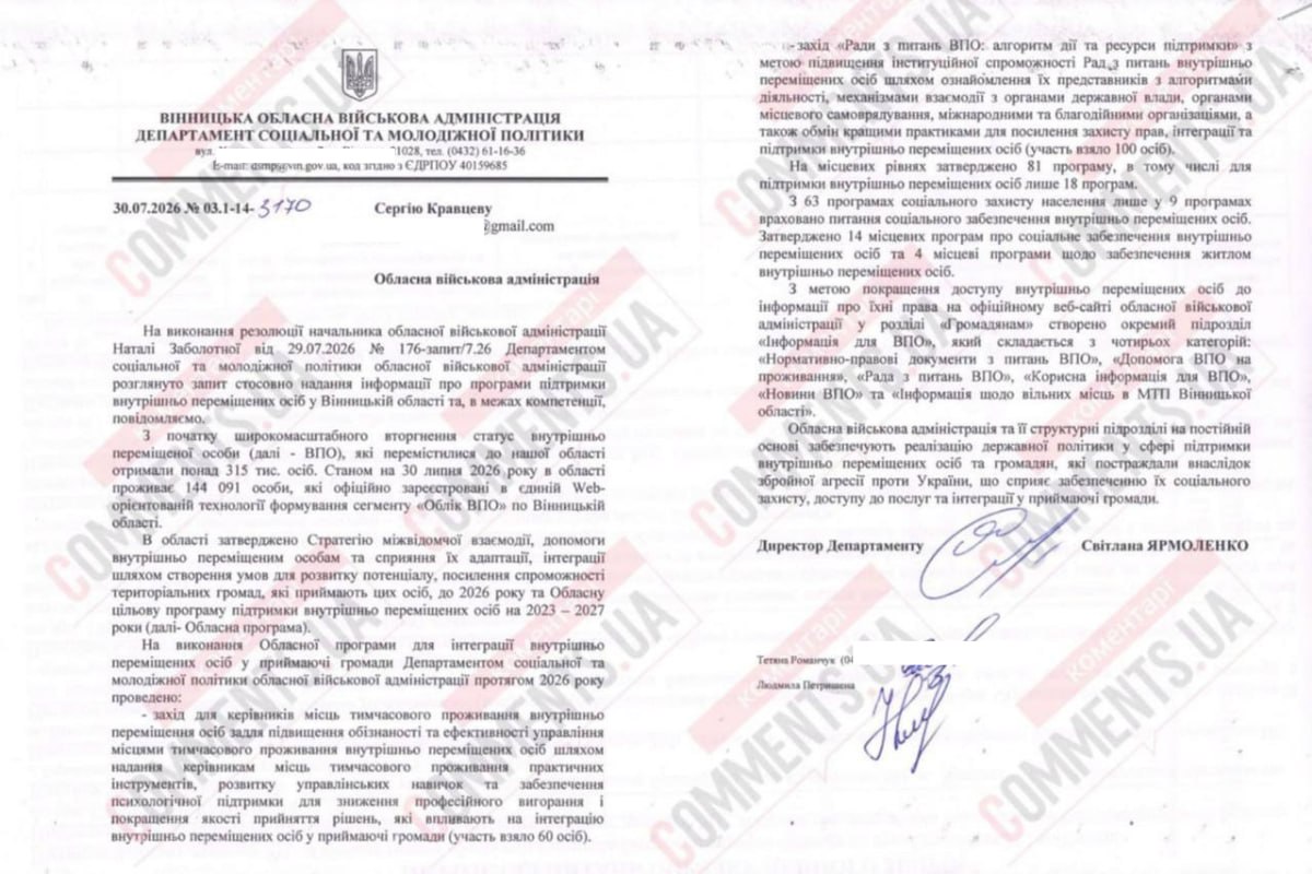 В Винницкой области уже более 144 тысяч переселенцев, но поддерживают ли людей, которые спасаются от войны - фото 2 В Винницкой области уже более 144 тысяч переселенцев, но поддерживают ли людей, которые спасаются от войны - фото 2