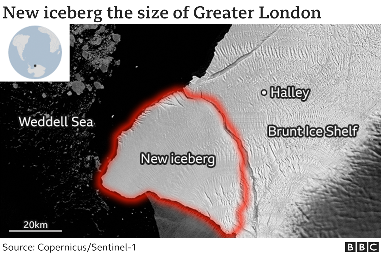 В Антарктиді відколовся величезний айсберг. Його площа у два рази більша за Київ - фото 2