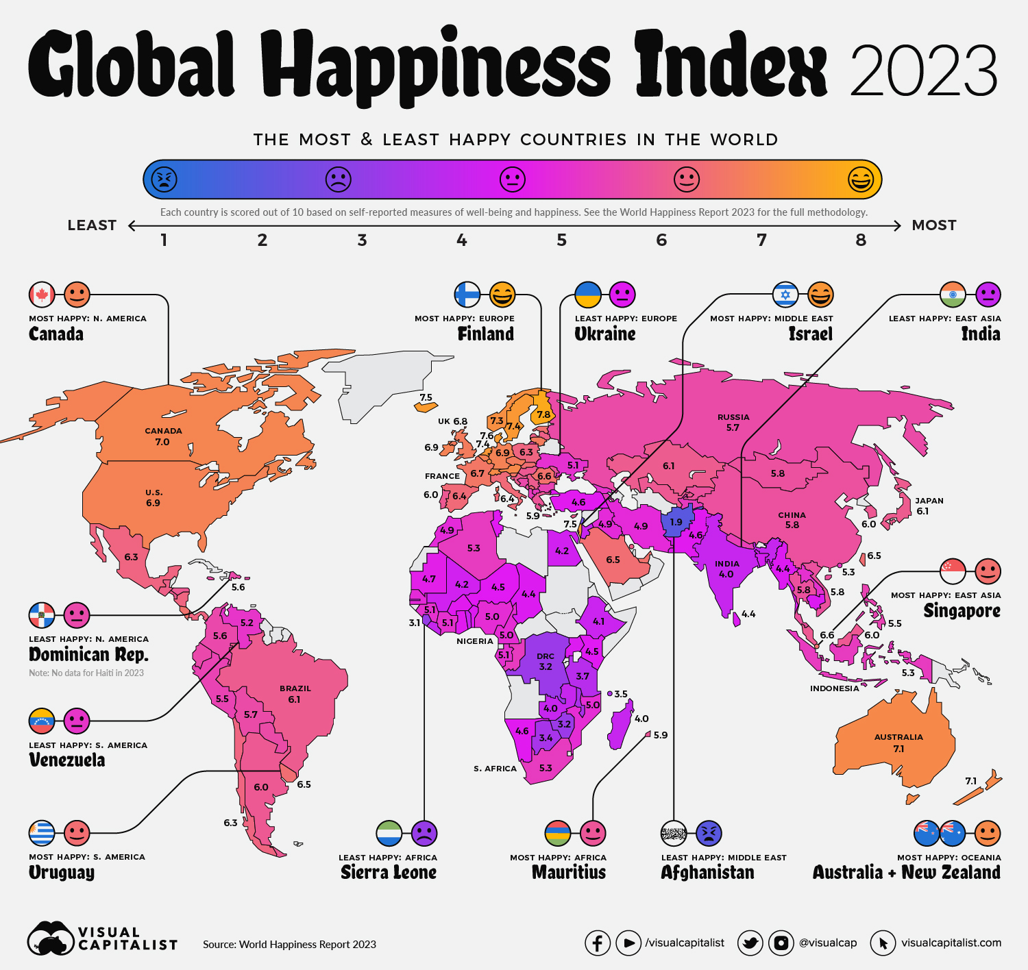 Рейтинг найщасливіших країн світу у 2023 році: на якому місці Україна - фото 2