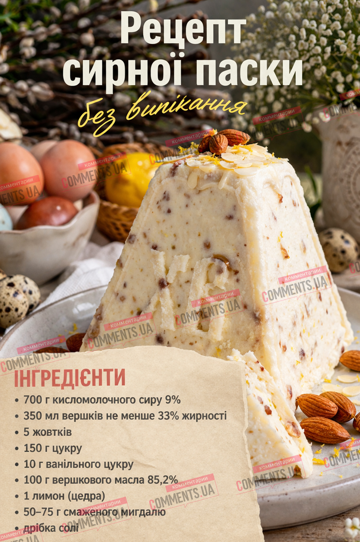 Готуємо паску без випікання: смачний рецепт на Великдень (ІНФОГРАФІКА) 