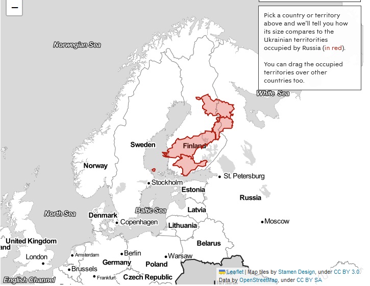 Окуповані росією українські території на мапах європейських країн - якби це виглядало - фото 2
